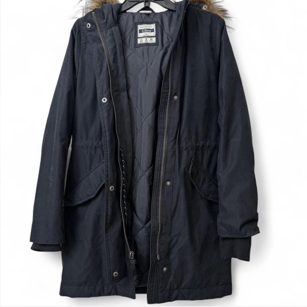 Abercrombie & Fitch Ultra Black Parka Jacket